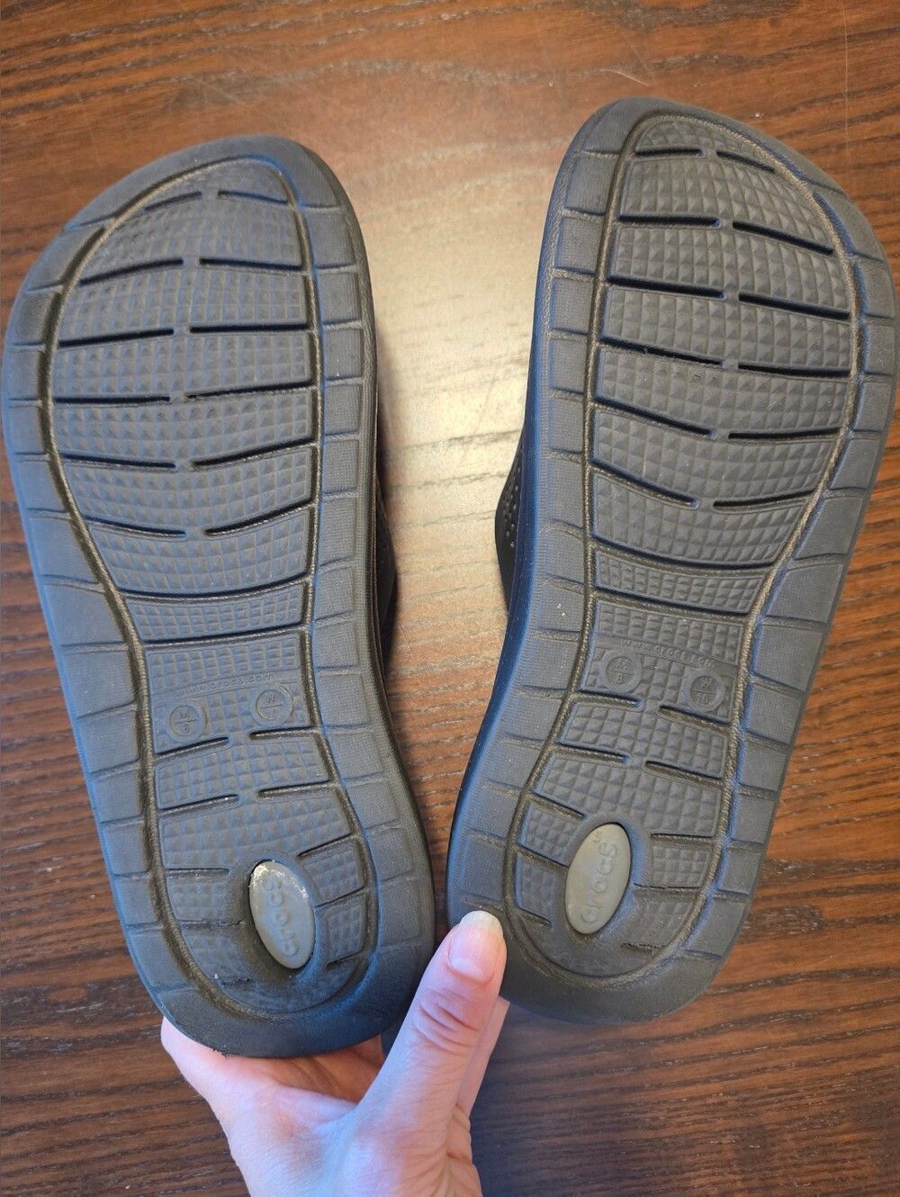 Crocs LiteRide Slide Unisex Sandals Men 8 Women 10 Black Grey Comfort Athleisure - Picture 5 of 5